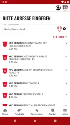 KFC android App screenshot 2